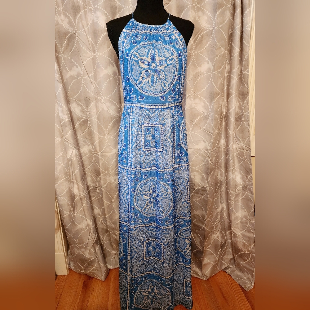 Women's Vinyard Vines, size 2, maxi dress, blue